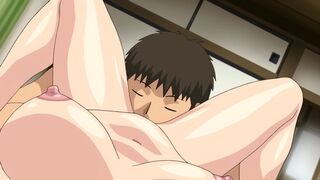 Mourning Wife 2 - Horny mom and daughter have hentai threesome with employee