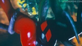 Tentacle Trouble - Harley Quinn and Poision Ivy tentacle fucked