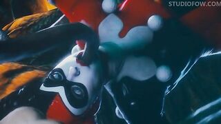 Tentacle Trouble - Harley Quinn and Poision Ivy tentacle fucked