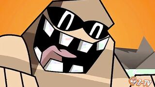 What What in the Robot - Jenny double penetrated by rock monsters