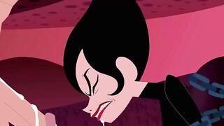 Samurai Jack gives Ashi a rough and deep face fucking