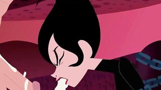 Samurai Jack gives Ashi a rough and deep face fucking