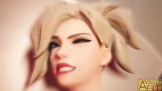 Flexible Game Objectives - Futanari Robo Echo ass fucks Overwatch Mercy