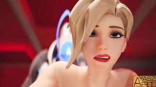 Flexible Game Objectives - Futanari Robo Echo ass fucks Overwatch Mercy