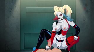 Harley Quinn Arkham ASSylum - Her pussy and asshole satisfies you repeatedly