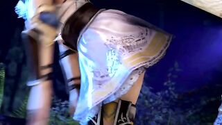 Soul Calibur: Sophitia - Hideous monster slams giant dick into blonde Sophitia