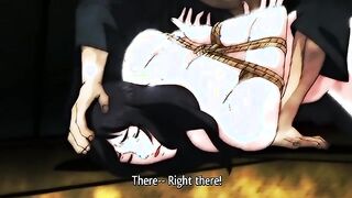 Desire for a Mature Woman - Hentai milf tied up and hard fucked while spied on