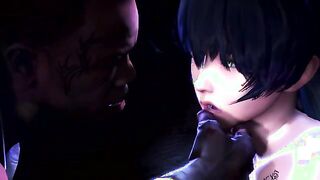 Taimanin Asagi 2.5: Bad End - Enslaved female ninja gangbanged on train