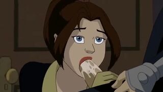 X-Men Kitty sucks Avalanche's dick and gets a cartoon facial