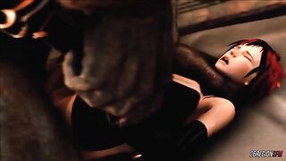 Full Moon 2 (extended) - Mila and Honoka fucked by big monster cocks