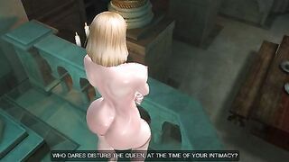 Court jester is fucking this other slut in the castle