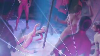Yoshiwara Rose - Old Japanese guy gets his dick sucked by two 3d animated hookers