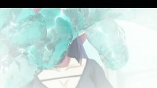 Urotsuki 3 - Anime college girl is tentacle banged by demon while boyfriend watches