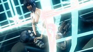 Ghosts of Paradise - Major from Ghost in the Shell takes a rough fucking from a cyber shem