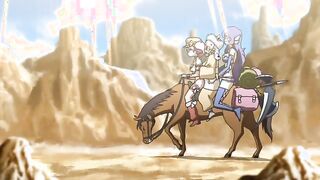Karma Saiyuki - Robot girl grows a giant vibrator dick and double bangs cute hentai girl