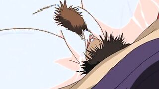 Submissive girl is tied up fucked in front of a window while pervy milf watches