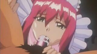 Andromaid 1 - Anime slave maid gets chained, her nipples pierced and then big booby fucked