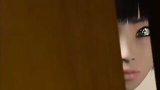 Pizza Takeout Obscenity - Pizza girl with huge 3d tits gives customer a blowjob and fuck