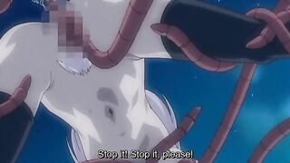 Evil king sprouts tentacles and fucks hot hentai princess