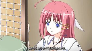 Busty anime redhead teacher gets her virgin asshole fucked and creampied