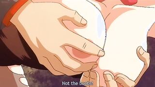 Desire & Hatred 1 - Busty hentai teacher gets two carrots rammed in her ass and pussy