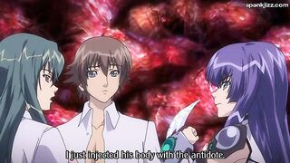 Shion 4 - Beast with tentacle powers fucks the holes of a big hentai titty slut