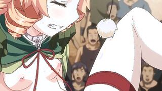 Kuroinu 3 - Busty redhead gets fucked in her tight hentai pussy while comrades watch