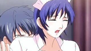 Chinetsu Karte: The Devilish Cherry 2 - Big titty hentai nurse gives boobjob and gets faci