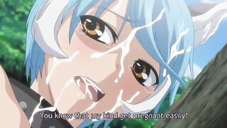 Evil Woman Executive 1 - Furry doggirl gets fucked with a big hentai cock down her throat
