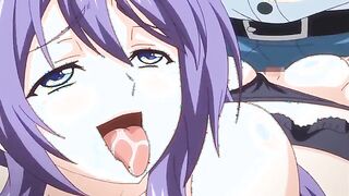 Mankitsu Happening 2 - Three busty hentai teens get fucked at once in harem groupsex