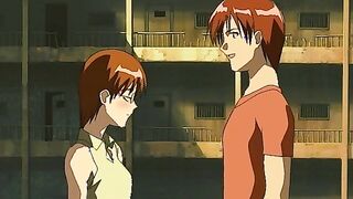 Tied up anime sex slave gets her mouth fucked and throat used
