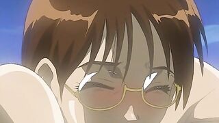 Tied up anime sex slave gets her mouth fucked and throat used