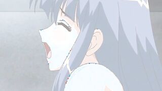 House of Five Lusts 2 - Busty hentai sister is tied up, blindfolded and pisses outdoors