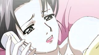 Dirty anime housewife sticks a dildo up her pussy and asshole while masturbating