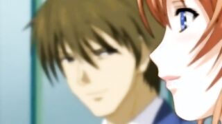 Hentai Redhead with huge tits gets fucked raw in her virgin pussy and asshole