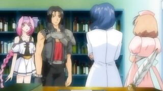 Dvine Luv 4 - Anime girl forgets everything with a deep cock thrust from behind