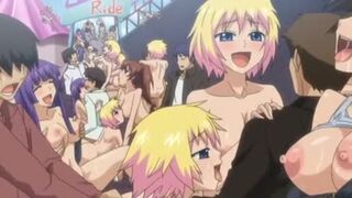 Pollinic Girls Attack! 4 - Amusement park has a huge hentai orgy