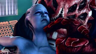 Blue Star 3 - Mass effect Liara T'Soni loves the cock of a huge dicked monster