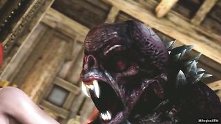 Secret Desires of Triss - Triss Merigold gets her round ass fucked deep by zombie cock