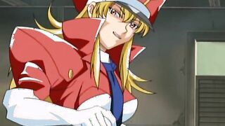 Demons with big tongues bang the holes of fighter girls with big anime cocks