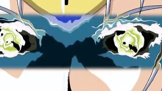 Demons with big tongues bang the holes of fighter girls with big anime cocks