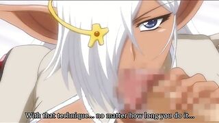 Dark elf uses her huge tits to pleasure a thick cock