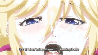 Hitozuma Life: One Time Gal 1 - Busty blonde hentai milf gives three guys nasty blowjobs