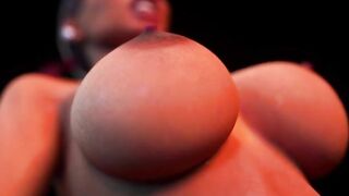 Erected City - Latex clad futanari girl mercilessly face fucks a busty redheaded milf