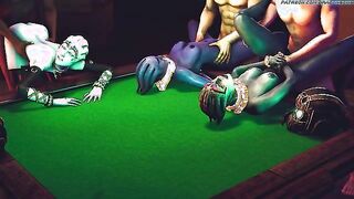 Asari Home Invasion - Dancing alien sluts get captured by the police and fucked in group s