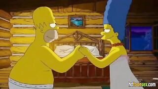 Cartoon XXX Scene with Homer Fucking Marge from The Simpsons Movie