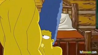 Cartoon XXX Scene with Homer Fucking Marge from The Simpsons Movie