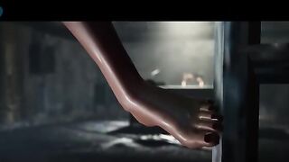 Zombie monster uses his long tongue and big dick to fuck Ada Wong