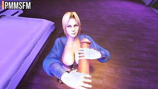 Busty blonde satisfies a winged demon monster with her 3d titties and tight pussy