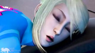 Phazon Experiment B - Samus Aran takes a huge black cock deep up her asshole
